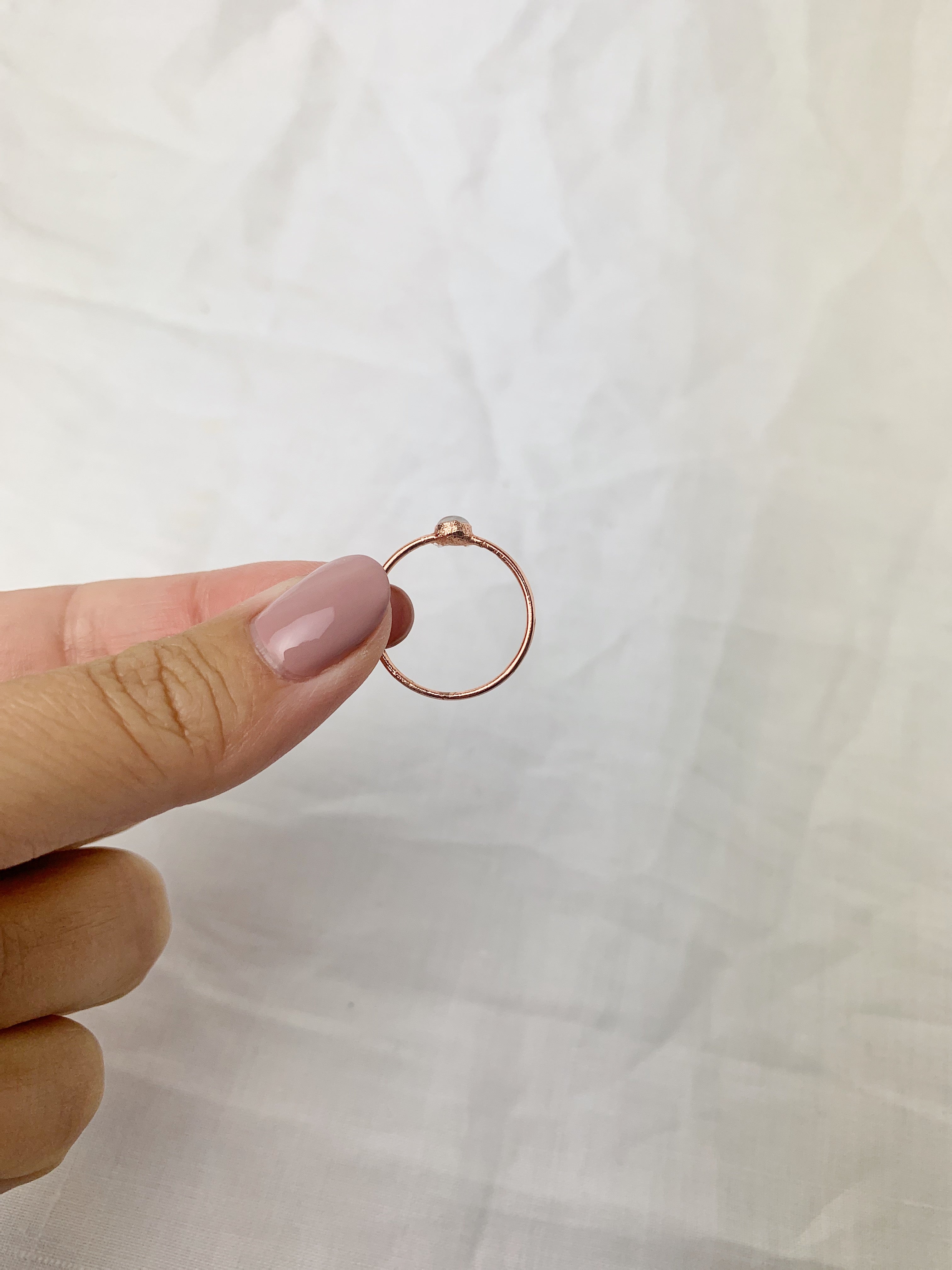 Round Moonstone Ring