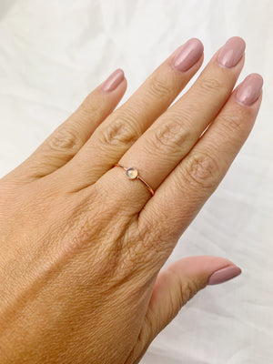 Round Moonstone Ring