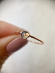 Round Moonstone Ring