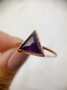 Triangle Amethyst Ring