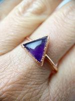 Triangle Amethyst Ring