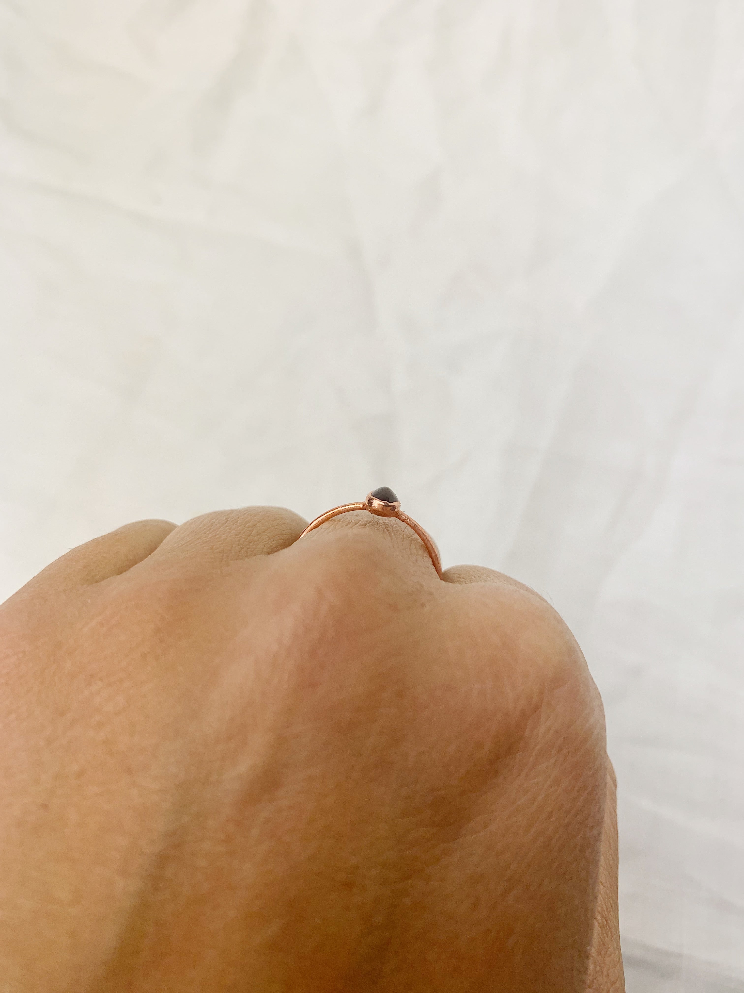 Pear Garnet Ring