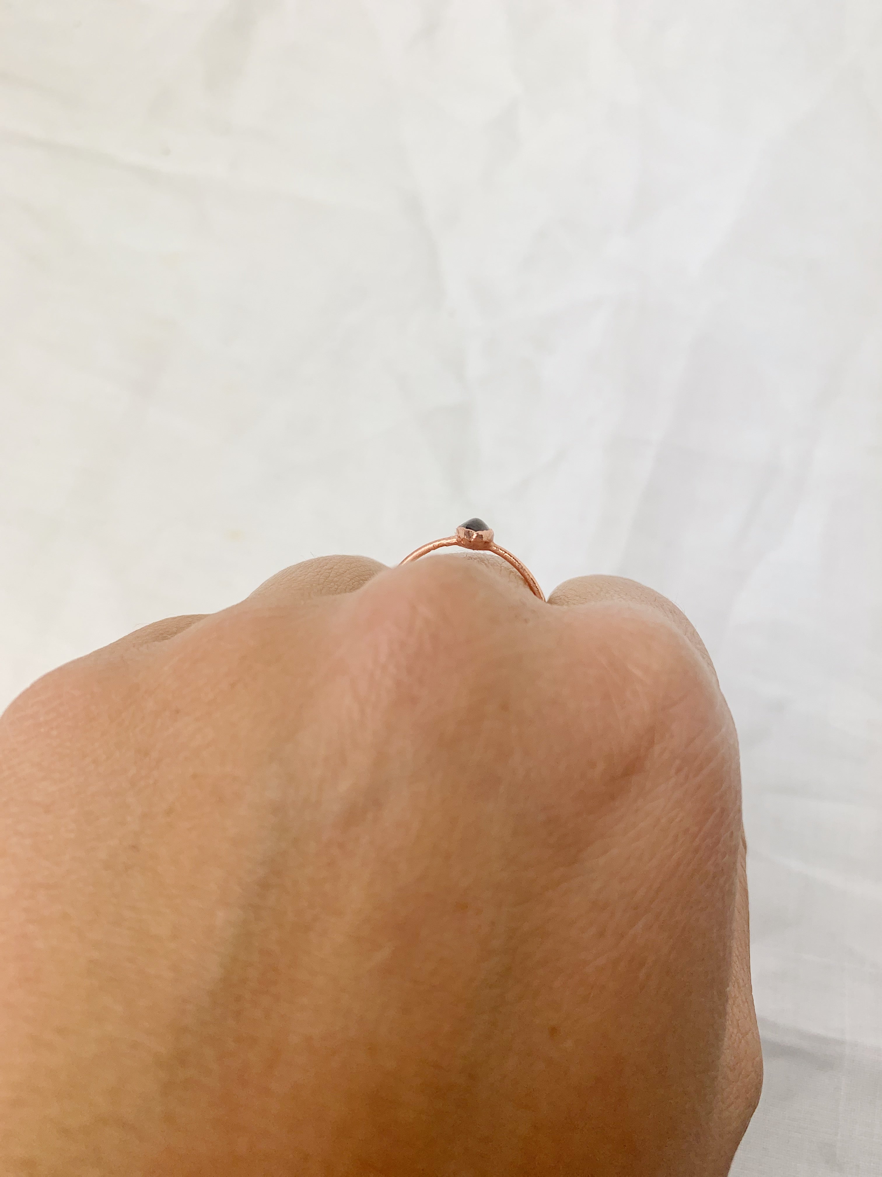 Pear Garnet Ring