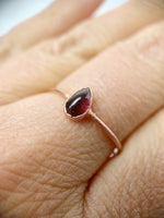 Pear Garnet Ring