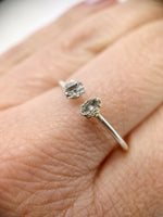 Silver Open Herkimer Diamond Ring