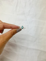 Silver Pear Labradorite Ring