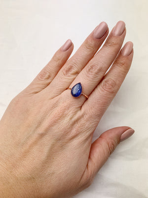 Pear Kyanite Ring