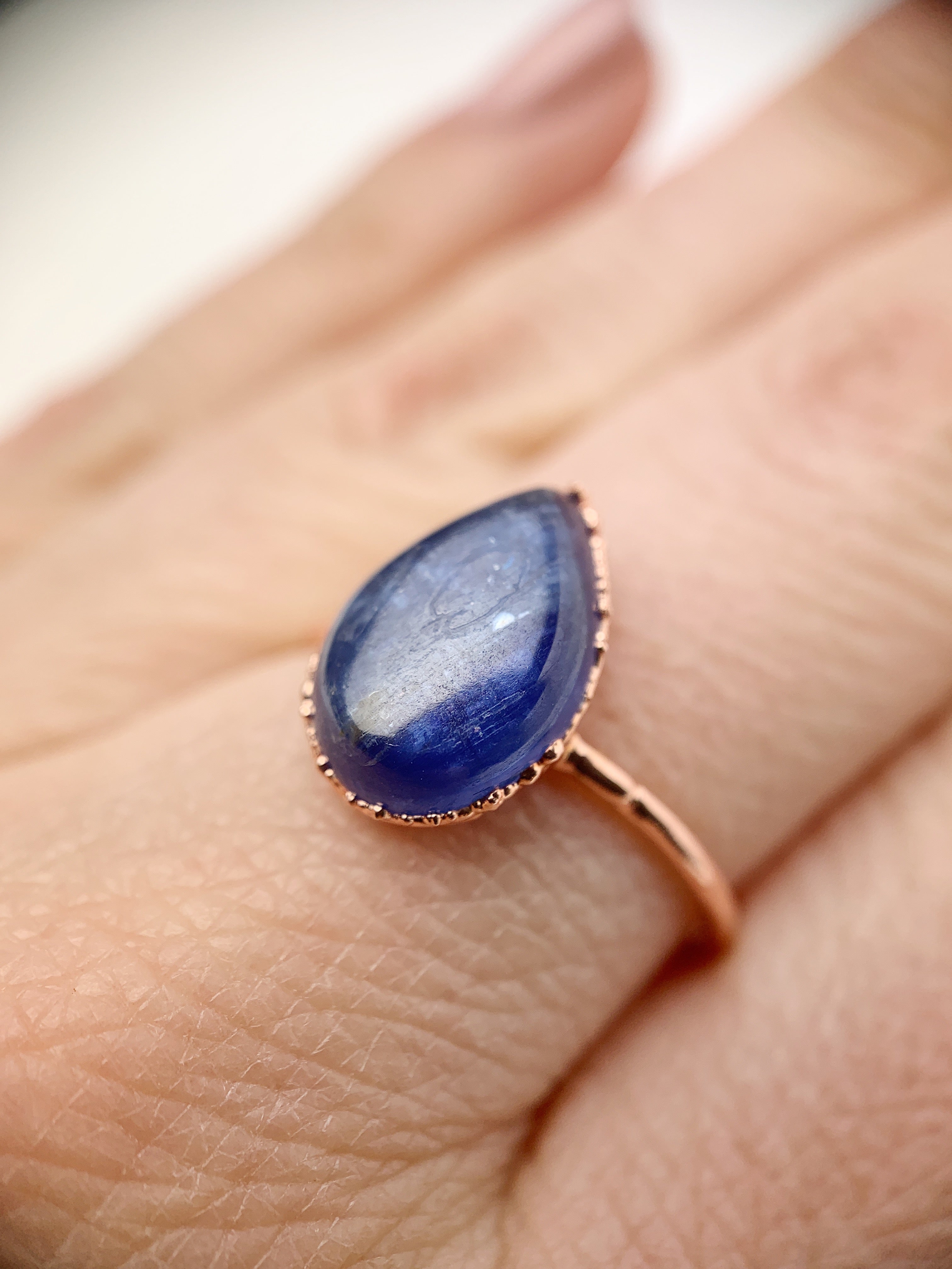 Pear Kyanite Ring