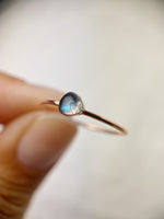 Small Triangle Labradorite Ring