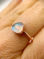 Triangle Moonstone Ring