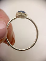 Silver Round Kyanite Ring