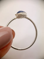 Silver Round Kyanite Ring
