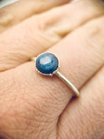 Silver Round Kyanite Ring