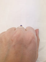 Silver Pear Lapis Ring