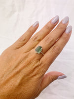 Silver Triple Tourmaline Ring