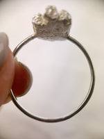 Silver Triple Tourmaline Ring