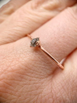 Vertical Herkimer Diamond Ring