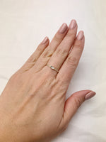 Silver Horizontal Herkimer Diamond Ring