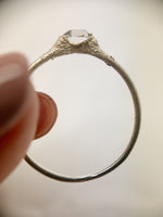 Silver Horizontal Herkimer Diamond Ring