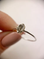 Silver Vertical Herkimer Diamond Ring