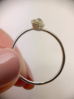 Silver Vertical Herkimer Diamond Ring