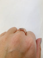 Handmade Triple Herkimer Diamond Electroformed Copper Ring • High‑Vibration Crystal Jewellery