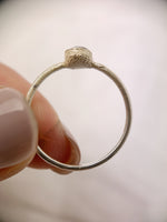 Silver Pear Garnet Ring