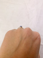 Silver Oval Lapis Ring