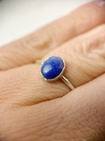 Silver Oval Lapis Ring