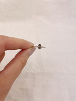 Silver Pear Smokey Quartz Ring