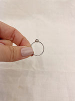 Silver Pear Smokey Quartz Ring