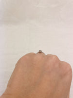 Silver Pear Smokey Quartz Ring