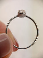 Silver Pear Smokey Quartz Ring