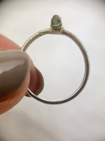 Silver Green Tourmaline Ring