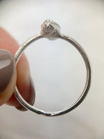 Silver Small Marquise Labradorite Ring