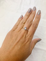 Silver Pear Moonstone Ring