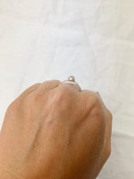 Silver Pear Moonstone Ring