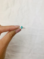 Silver Pear Turquoise Ring