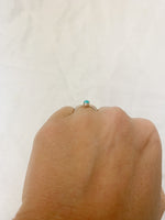 Silver Pear Turquoise Ring