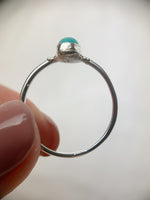 Silver Pear Turquoise Ring