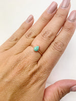 Handmade Turquoise Electroformed Copper Ring • Protective Crystal Jewellery