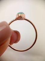 Handmade Turquoise Electroformed Copper Ring • Protective Crystal Jewellery