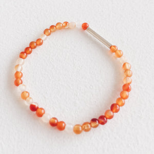 Silver and Carnelian Bracelet