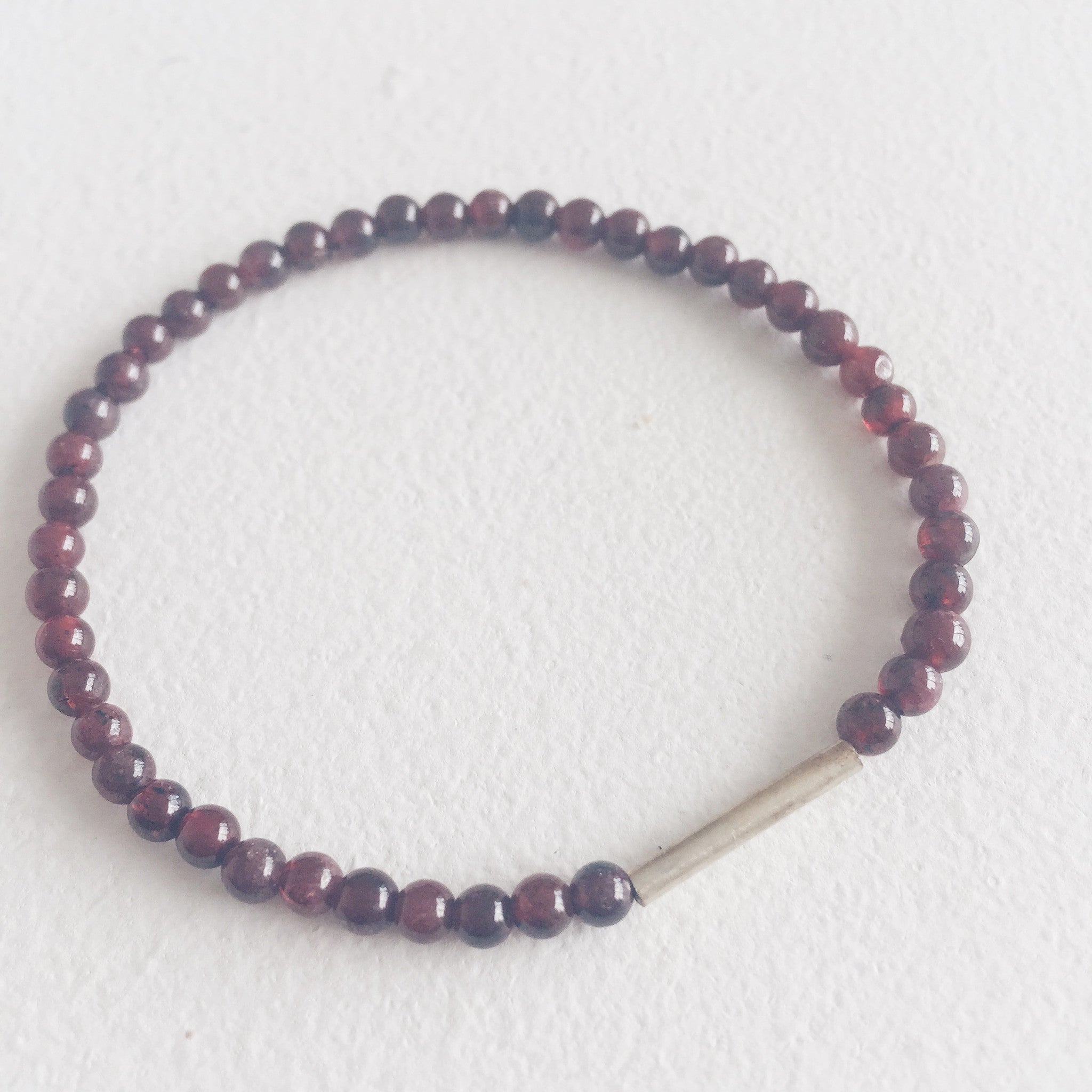 Silver and Garnet Bracelet