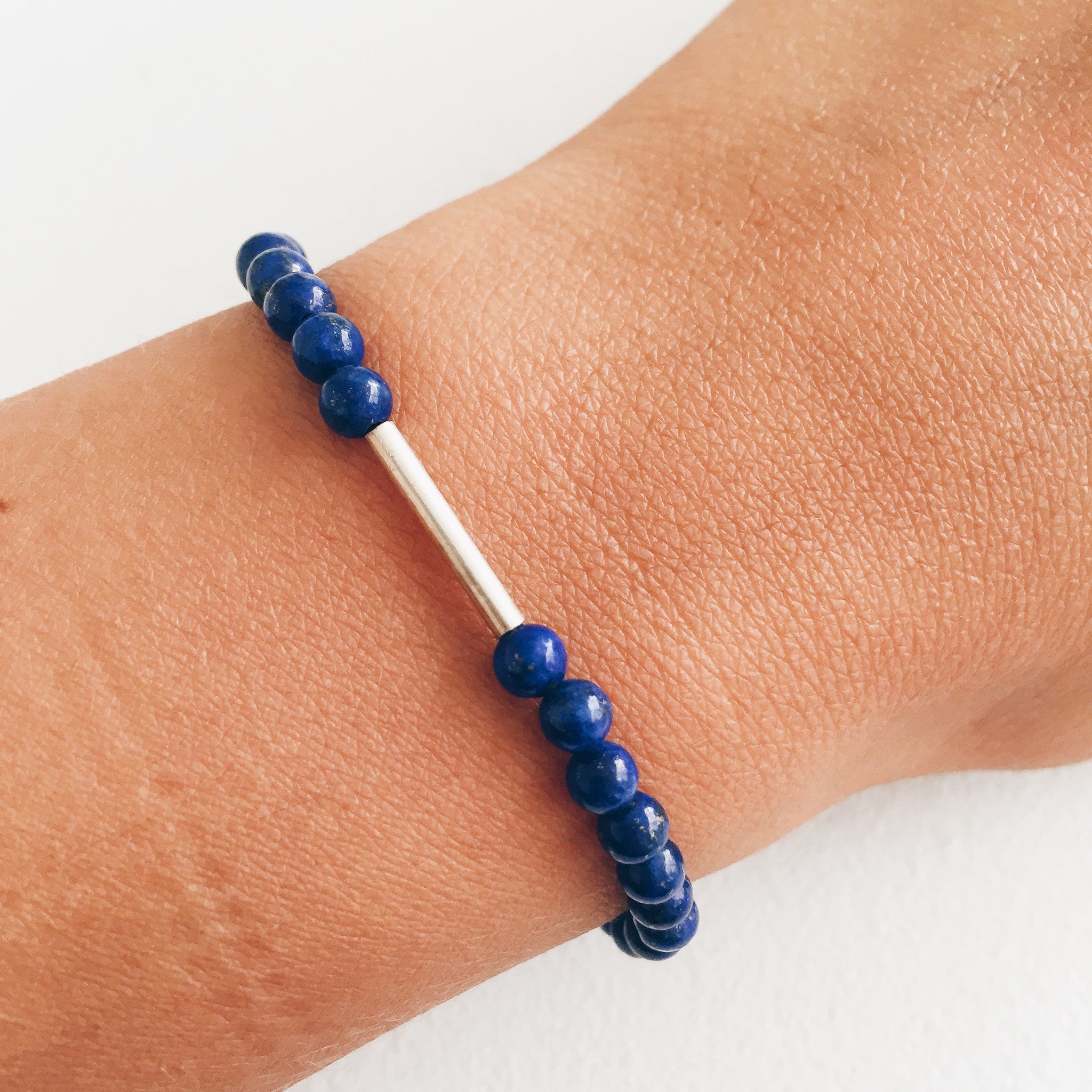 Silver and Lapis Lazuli Bracelet